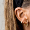 S925 Sterling Silver Geometric Round Micro Earrings With Electroplating For Women