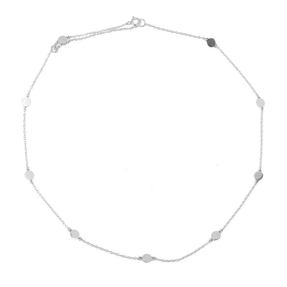 S925 Sterling Silver Geometric Round Pendant Necklace With Snake Chain Electroplated Light Luxury Style For Couples