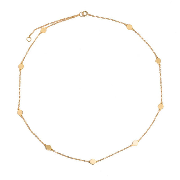 S925 Sterling Silver Geometric Round Pendant Necklace With Snake Chain Electroplated Light Luxury Style For Couples