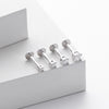 S925 Sterling Silver Geometric Simple Style Piercing Earrings For Women