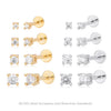 S925 Sterling Silver Geometric Simple Style Piercing Earrings For Women