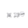 S925 Sterling Silver Geometric Simple Style Piercing Earrings For Women