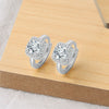S925 Sterling Silver Geometric Square Earrings With Full Stone Inlay Electroplated Light Luxury Fashion Jewelry