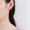 S925 Sterling Silver Geometric Square Hoop Earrings With Electroplated Simple Minimalist Design