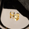 S925 Sterling Silver Geometric Square Wide Face Electroplated Ear Buckle Earrings For Women
