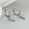 S925 Sterling Silver Geometric Star And Pepper Zircon Earrings For Women Electroplated Cute Simple Fashion Jewelry