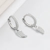 S925 Sterling Silver Geometric Star And Pepper Zircon Earrings For Women Electroplated Cute Simple Fashion Jewelry