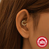 S925 Sterling Silver Geometric Star Diamond Ear Ring Ear Buckle Nose Ring Dual Purpose For Women With Electroplating