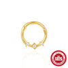 S925 Sterling Silver Geometric Star Diamond Ear Ring Ear Buckle Nose Ring Dual Purpose For Women With Electroplating