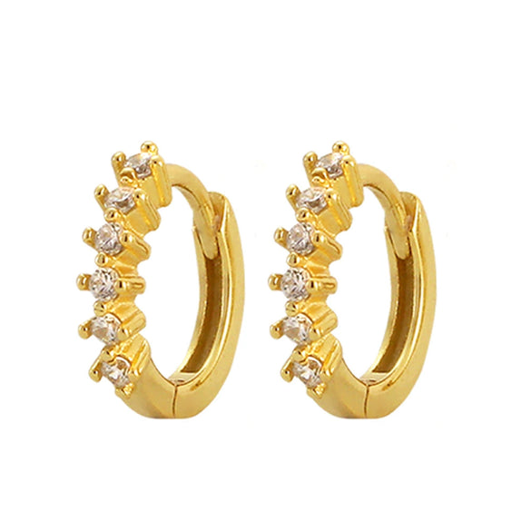 S925 Sterling Silver Geometric Stone Earrings Electroplated Design