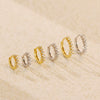 S925 Sterling Silver Geometric Stone Earrings Electroplated Design