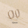 S925 Sterling Silver Geometric Stone Earrings Electroplated Design