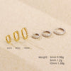 S925 Sterling Silver Geometric Stone Earrings Electroplated Design