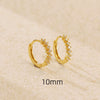 S925 Sterling Silver Geometric Stone Earrings Electroplated Design