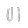 S925 Sterling Silver Geometric Stoneencrusted Electroplated Women's Earrings