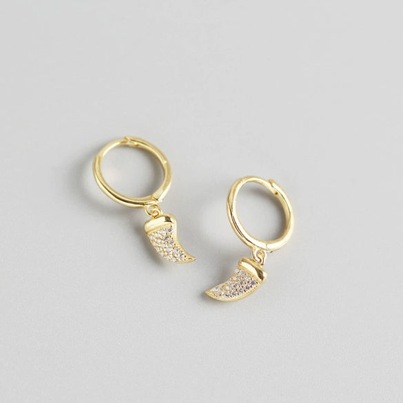 S925 Sterling Silver Geometric Stud Earring With Electroplating Treatment