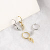 S925 Sterling Silver Geometric Stud Earring With Electroplating Treatment
