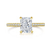 S925 Sterling Silver Geometric Style Rectangular Ring For Women With 8A Ice Flower Zirconium And Artificial High Carbon Diamond Electroplated