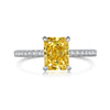 S925 Sterling Silver Geometric Style Rectangular Ring For Women With 8A Ice Flower Zirconium And Artificial High Carbon Diamond Electroplated