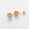 S925 Sterling Silver Geometric Threaded Pierced Earrings For Women Electroplated Fashion Style