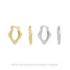 S925 Sterling Silver Geometric Triangle Electroplated Women's Earrings