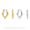 S925 Sterling Silver Geometric Triangle Electroplated Women's Earrings
