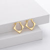 S925 Sterling Silver Geometric Triangle Electroplated Women's Earrings