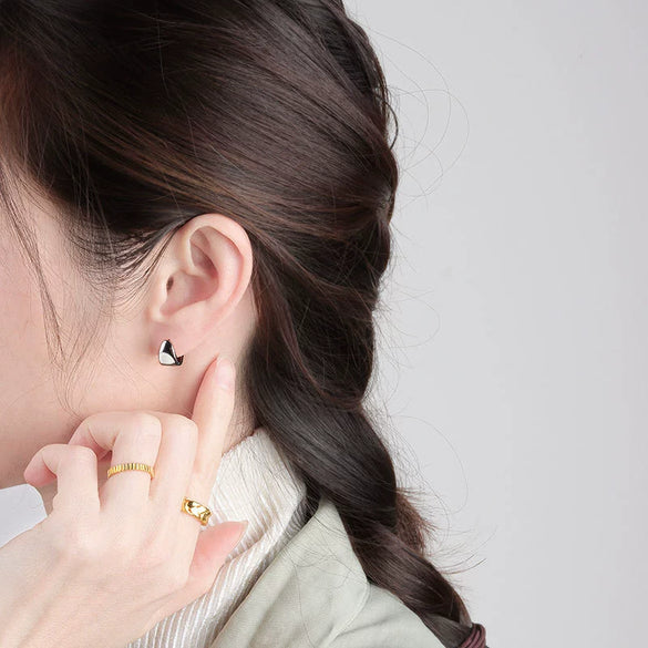 S925 Sterling Silver Geometric Triangle Women's Earrings