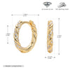 S925 Sterling Silver Geometric Twist Round Women's Earrings With Electroplating