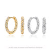 S925 Sterling Silver Geometric Twist Round Women's Earrings With Electroplating