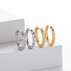 S925 Sterling Silver Geometric Twist Round Women's Earrings With Electroplating
