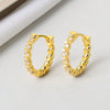 S925 Sterling Silver Geometric Twist Wrap Earrings With Diamond Inlay Modern Minimalist Ear Buckle Style