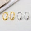 S925 Sterling Silver Geometric Twist Wrap Earrings With Diamond Inlay Modern Minimalist Ear Buckle Style