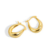 S925 Sterling Silver Geometric U Shaped Earrings For Women Minimalist Cold Style Silver Earrings