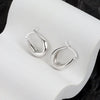 S925 Sterling Silver Geometric U Shaped Earrings For Women Minimalist Cold Style Silver Earrings