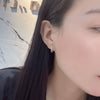 S925 Sterling Silver Geometric U Shaped Earrings With Stone Inlay Electroplated Fashion Earrings For Women