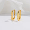S925 Sterling Silver Geometric Ushaped Zirconiuminlaid Women's Minimalist Earrings