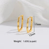 S925 Sterling Silver Geometric Ushaped Zirconiuminlaid Women's Minimalist Earrings