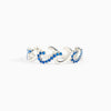 S925 Sterling Silver Geometric Wave Ring For Women With Electroplating