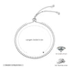 S925 Sterling Silver Geometric Women's Adjustable Fashion Bracelet With Micropaved Zircon And Electroplating