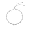 S925 Sterling Silver Geometric Women's Adjustable Fashion Bracelet With Micropaved Zircon And Electroplating