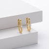 S925 Sterling Silver Geometric Women's Electroplated Earrings