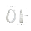 S925 Sterling Silver Geometric Zircon Earrings For Women Electroplated Natural Style