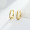 S925 Sterling Silver Geometric Zircon Earrings For Women Electroplated Natural Style