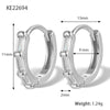S925 Sterling Silver Geometric Zircon Earrings For Women