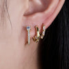 S925 Sterling Silver Geometric Zircon Earrings For Women