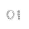 S925 Sterling Silver Geometric Zircon Inlaid Elegant Fashion Ear Buckle Earrings