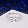 S925 Sterling Silver Geometric Zircon Inlaid Ring For Women Electroplated Adjustable Wedding Band