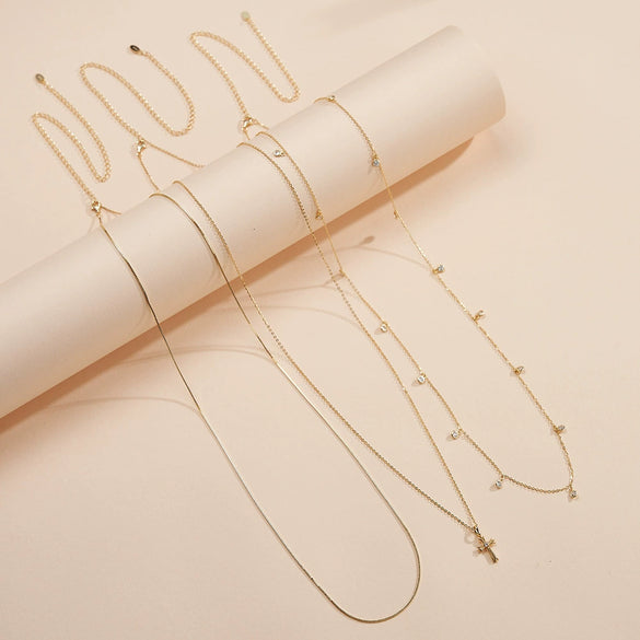 S925 Sterling Silver Geometric Zircon Pendant Waist Chain Belly Chain Jewelry