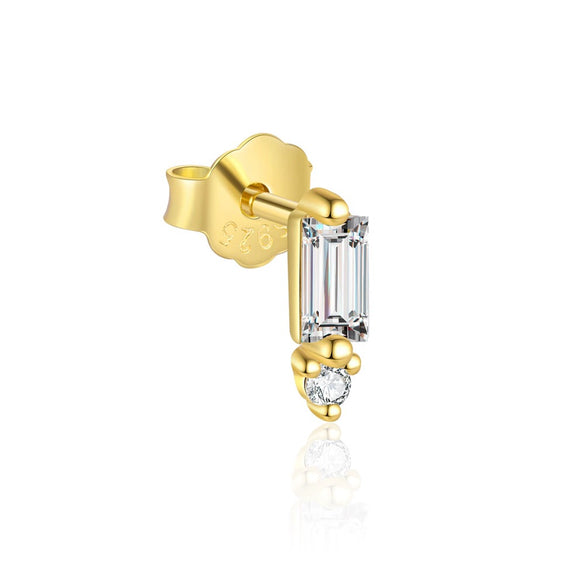 S925 Sterling Silver Geometric Zirconia Earrings For Women